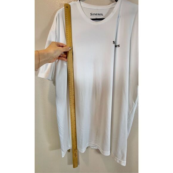 Simms Fly Fishing UPF 50+ Trout Tech White Tee T-Shirt Men’s XXL - Picture 6 of 9